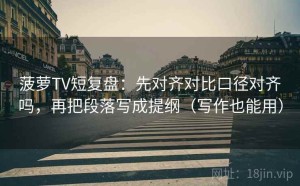 菠萝TV短复盘：先对齐对比口径对齐吗，再把段落写成提纲（写作也能用）