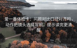 爱一番体检卡：问题对比口径对齐吗，动作把镜头选择写明，提示读完更清醒