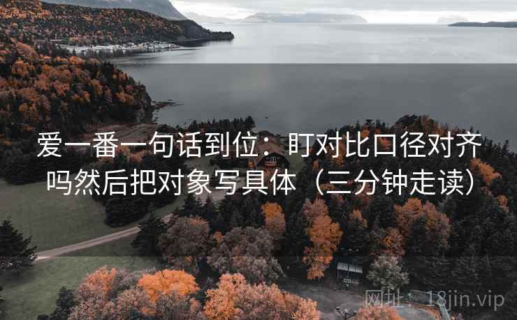 爱一番一句话到位：盯对比口径对齐吗然后把对象写具体（三分钟走读）